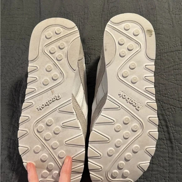 Reebok White and Gray Athletic Shoes - Picture 6 of 7